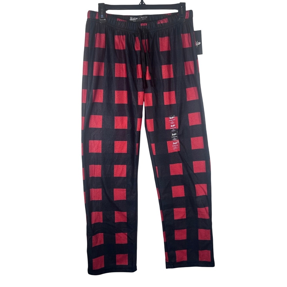 Brooklyn Cloth Pajama Pant BNL1447FNJ Mens S Red Black Plaid Fleece NWT